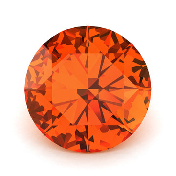 (Pack of 5) Round Simulated Orange CZ
